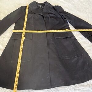 INC International Concepts Black knee length Trench Coat